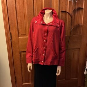 Elegant Red Bomber Jacket for Women